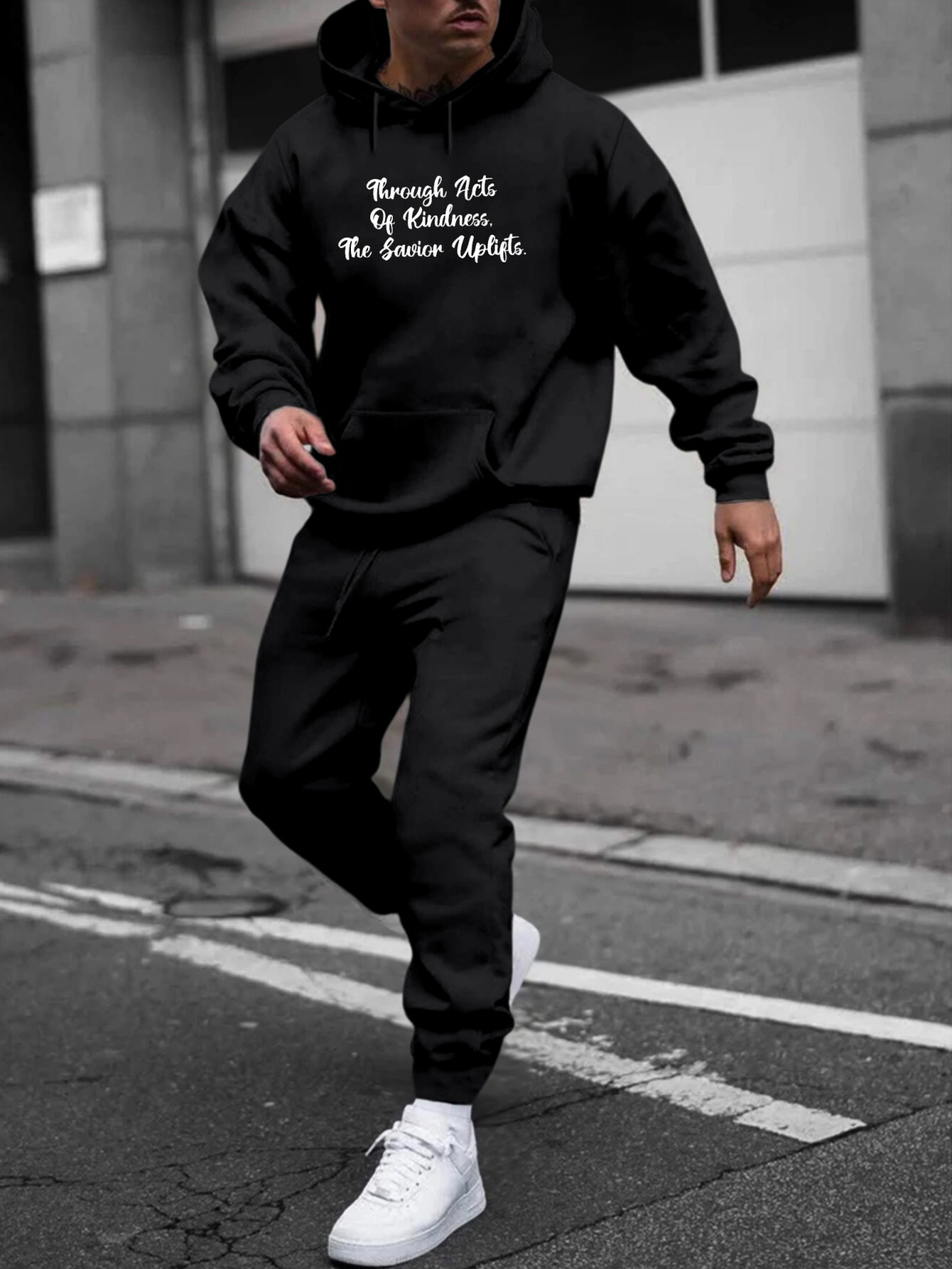  Comfy Activewear Streetwear Men's Casual Men's Hooded Sweater  Personalized Printed Men's Coat Men (Black, S) : Sports & Outdoors