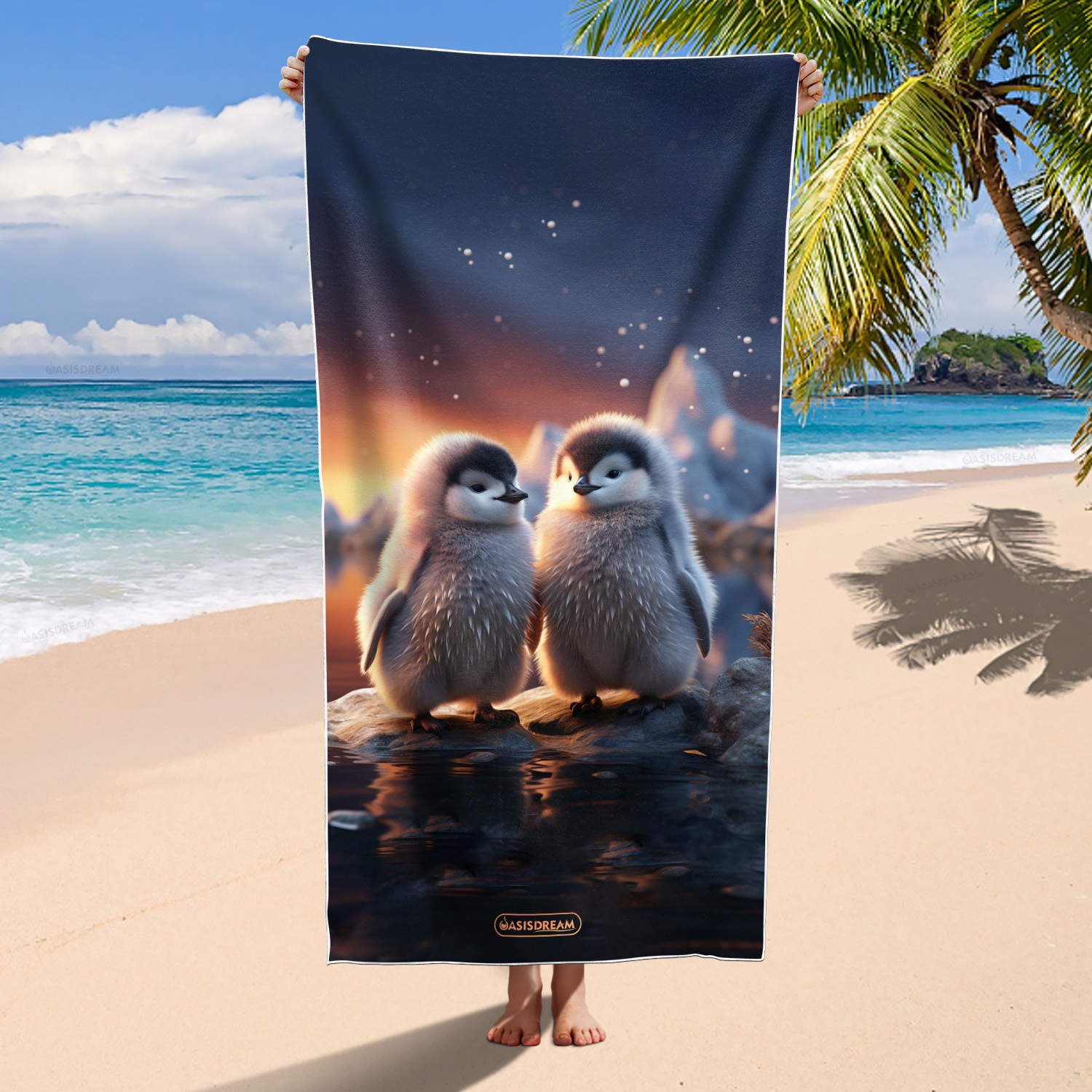 cute penguin beach towel soft bath swim pool yoga towel Temu Georgia