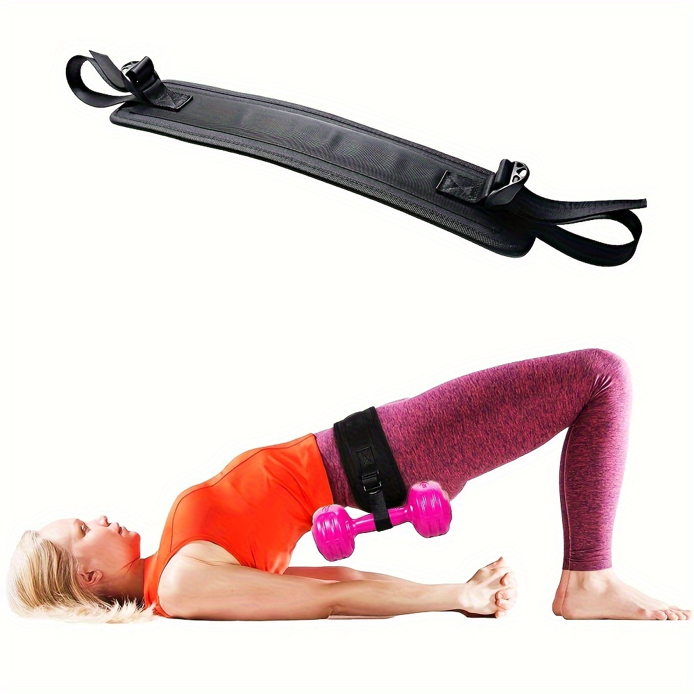 Image of 1pc, Hip Thrust Bands For Fitness, Adjustable Lumbar Weight Straps, Padded Dumbbell Supports For Gym Workouts, Squats, Bridge Exercises - Home And Gym Strength Training Gear