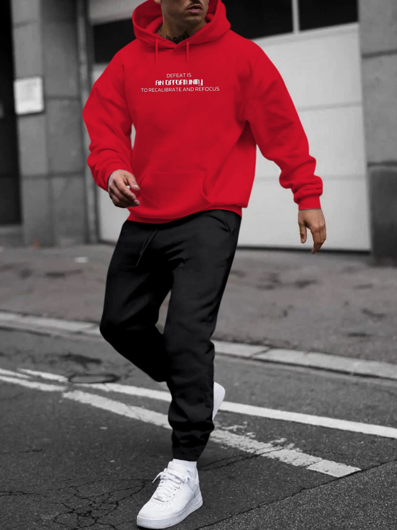 Red Cargo Pants Mens Autumn Winter Leisure Outdoor Sports