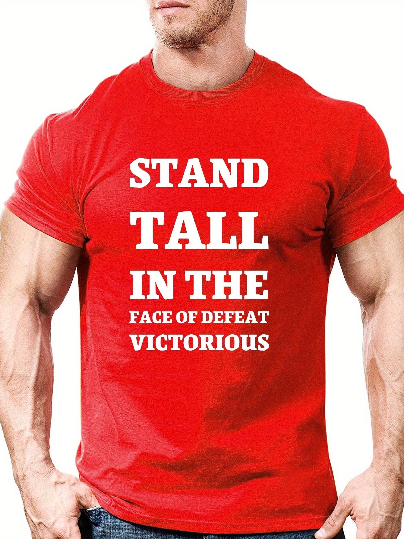 Stand Tall.. Print T Shirt Tees Men Casual Short Sleeve T Temu Canada
