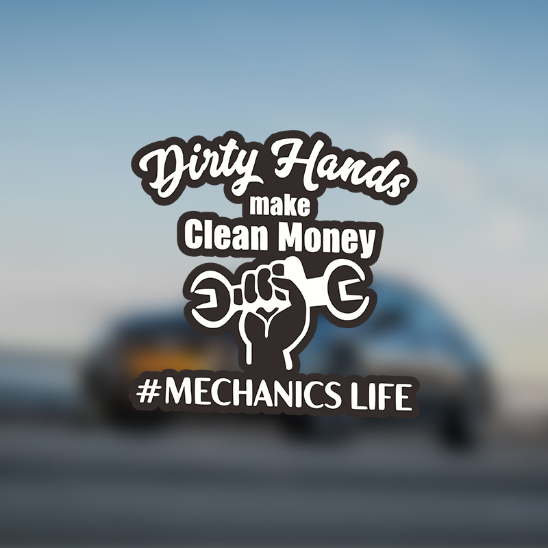

1pc Vinyl Sticker " Money" #mechanics Life - Decal For Trucks, Walls, Windows, Laptops