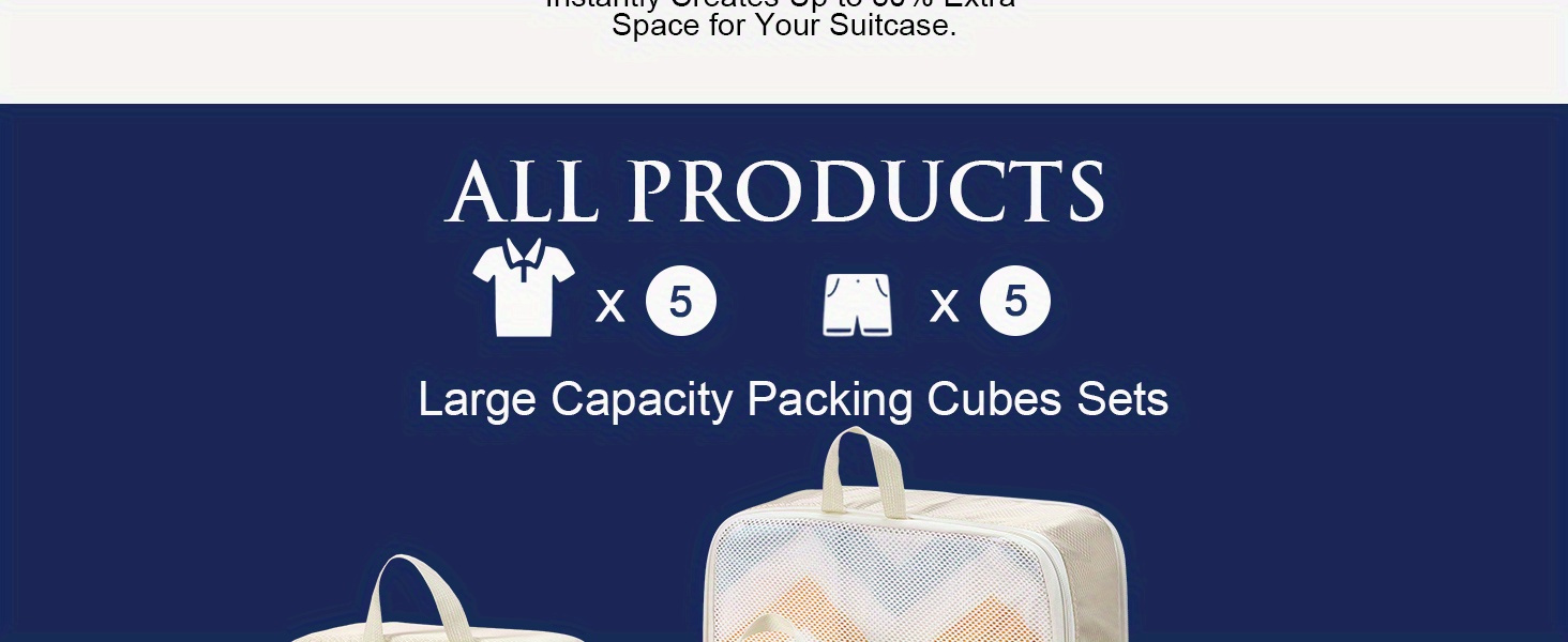 7pcs set compression packing cubes for travel lightweight travel packing cubes for suitcase travel storage bag with sturdy handle luggage cubes with shoes bag laundry bag underwear bag travel supplies details 4