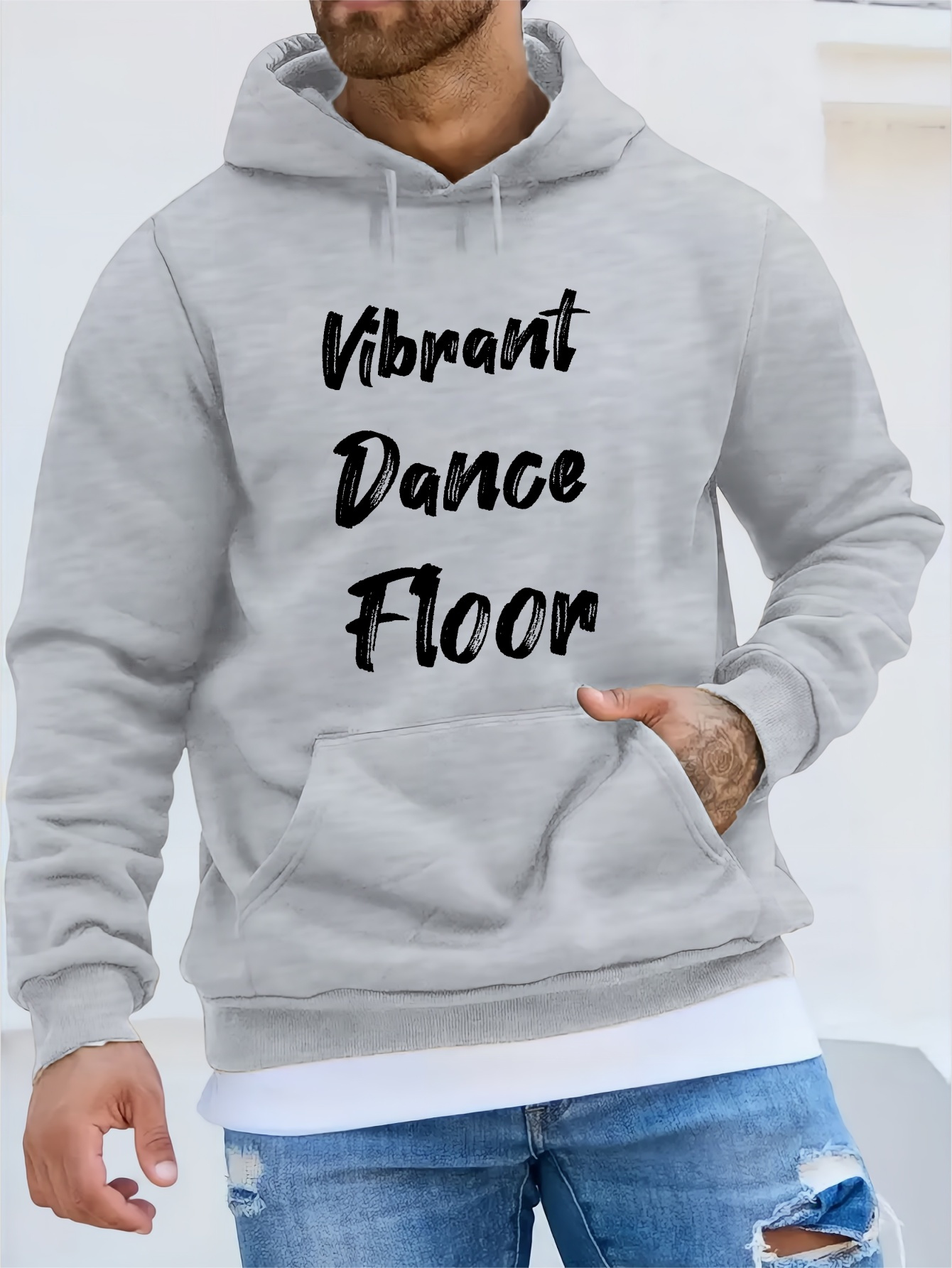 vibrant dance floor print men' style pullover round Temu United