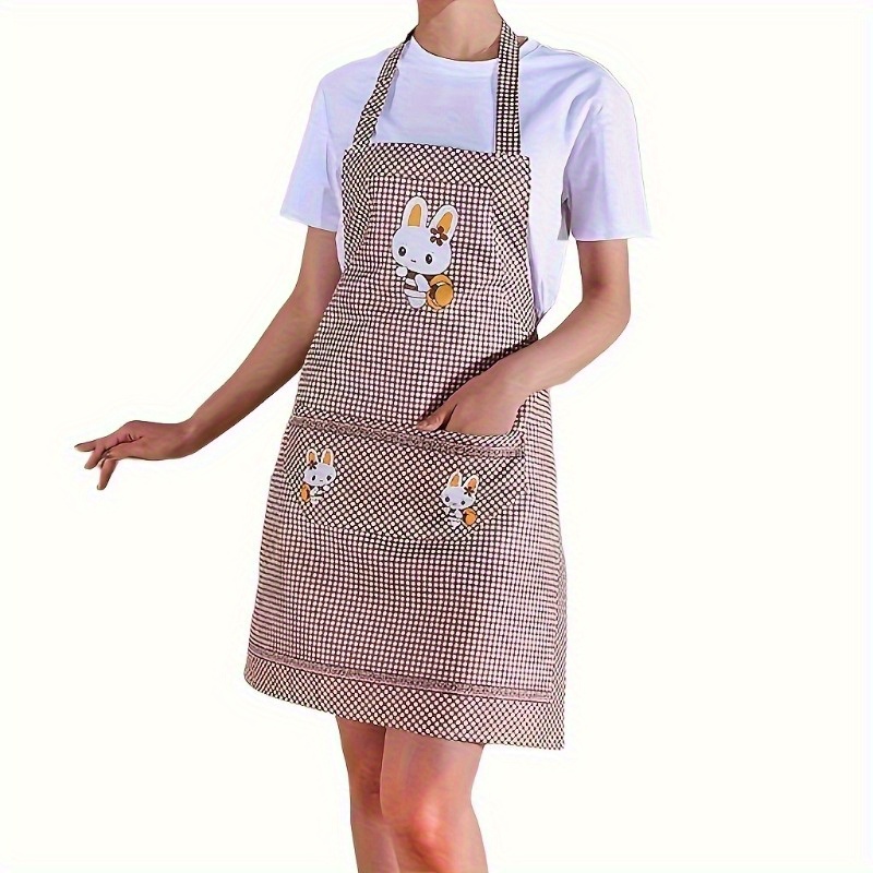 

1pc, Cooking Apron, Multi-functional Cute Apron With Pocket, Adjustable Oil And Dirt Resistant Apron, Suitable For Chefs, Outdoor Gardening, Cooking, And Baking