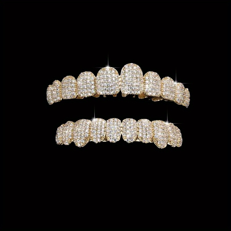 2 Pz) Argento Singolo Tappo Denti Grill Hip Hop Fashion Denti Griglie Bocca Caps