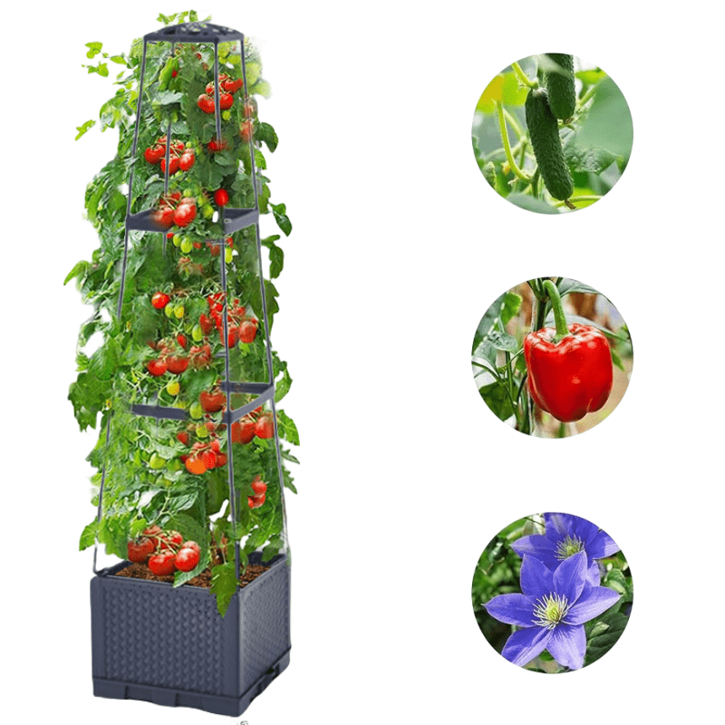 

1pc, boîte de plantation de tour Pot de fleur famille balcon grimpant plante en rotin plantation de légumes succulents Pot de fleur épaissi pour fournitures de plantes de jardin