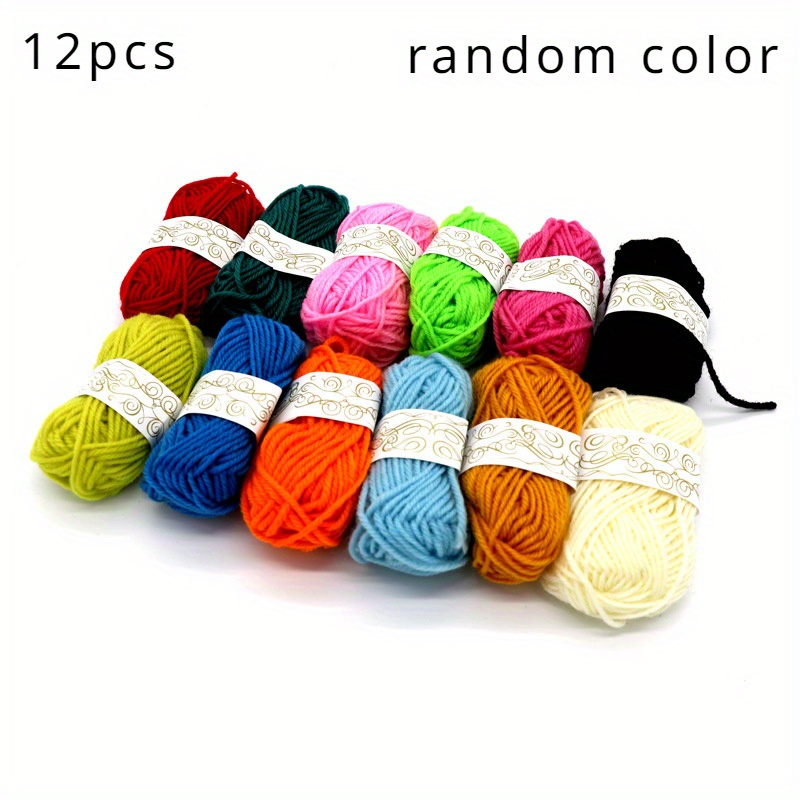 TEMU 12pcs 12 Colors Twisted Yarn Milk Cotton Yarn Comfort Wool Blended Yarn Diy Craft Yarn Garment Sewing Yarn Hand Knitted Scarf Hat Knitted