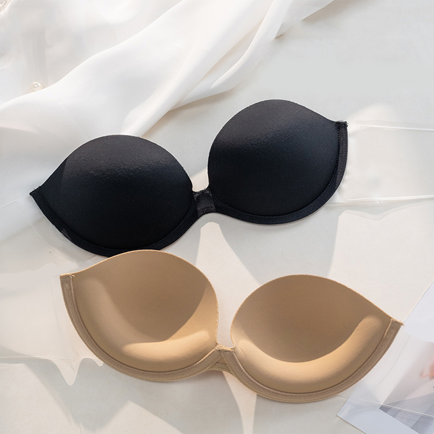 QunButy Lingerie For Women Women Invisible Strapless Breast Lift Breast  Lifting Silicone Bra 