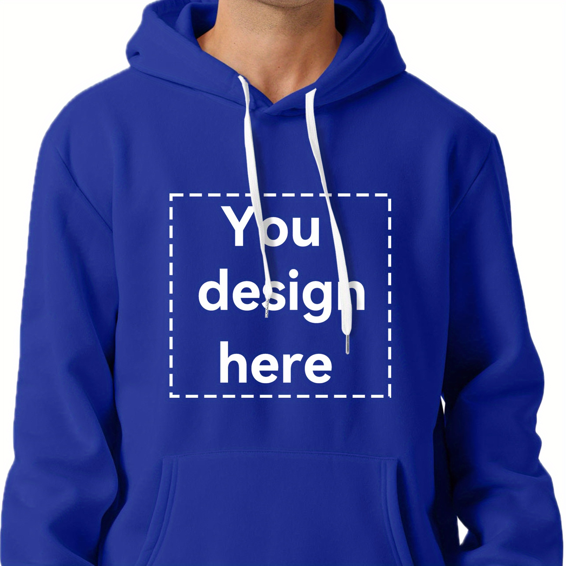 

1pc Customizable - Polyester Sweatshirt Slight , , Fit, Hooded - Personalize , , Or For , Class, Or Advertising