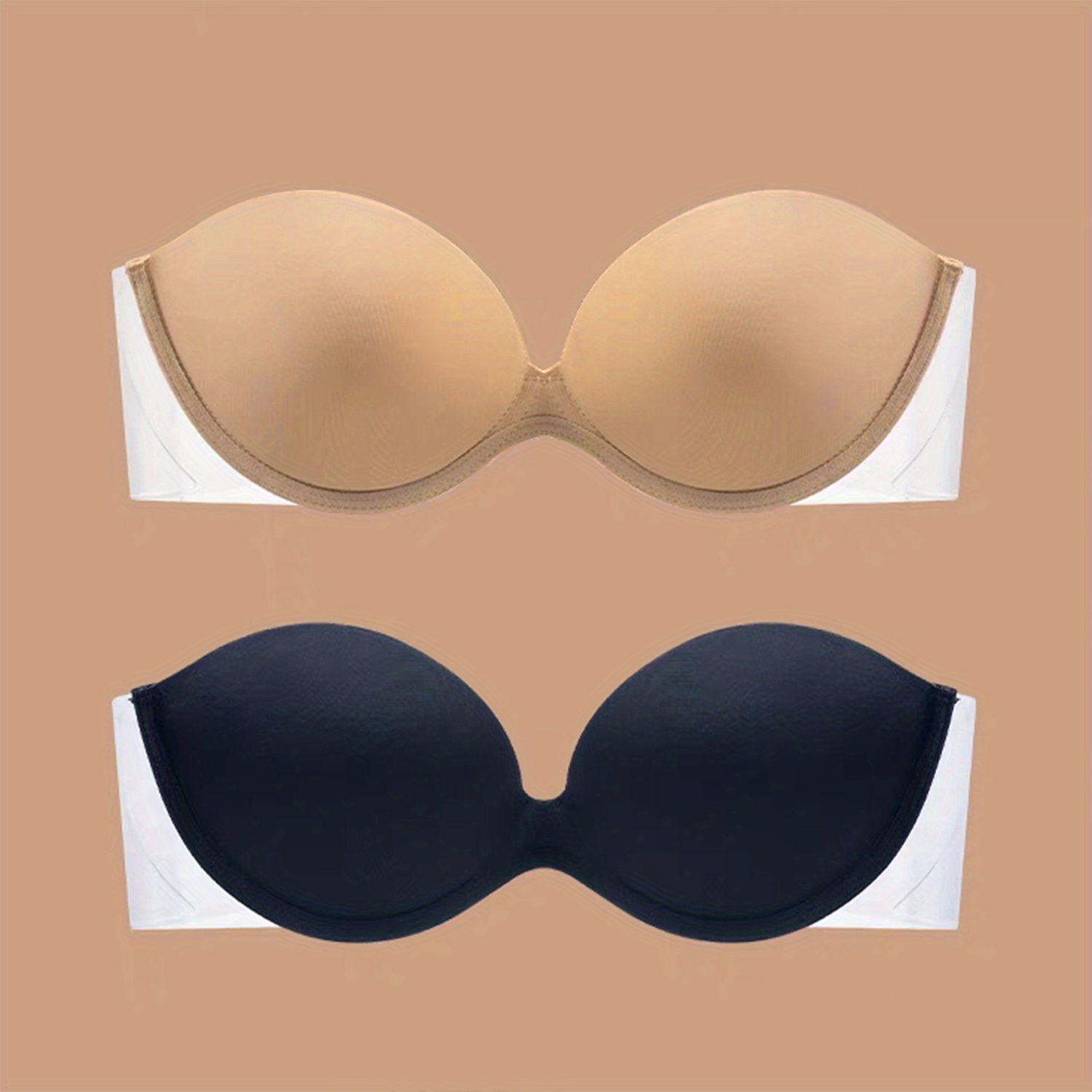 Invisible Strapless Bra Self adhesive Backless Reusable Push - Temu United  Kingdom