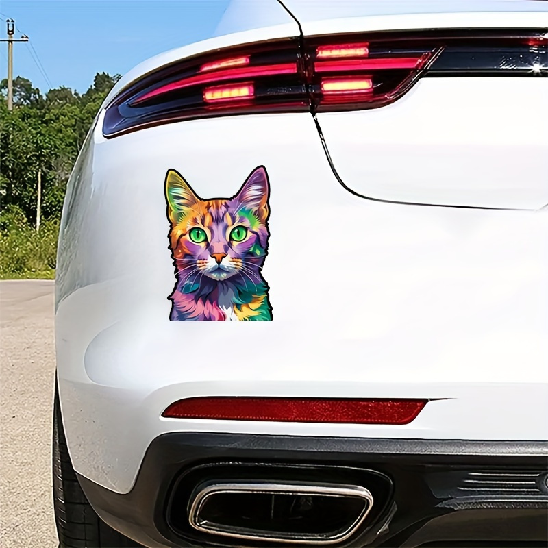 Animal Kitten Sticker With Text Car Bumper Sticker For The - Temu