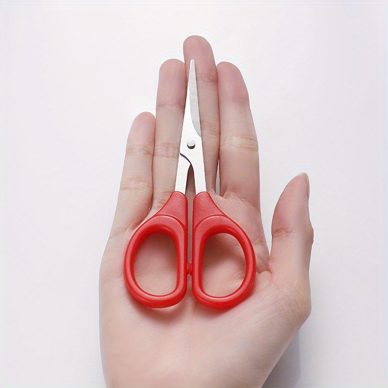 

Portable Convenient Stainless Steel Straight Head To Protective Cover Safety Small Scissors