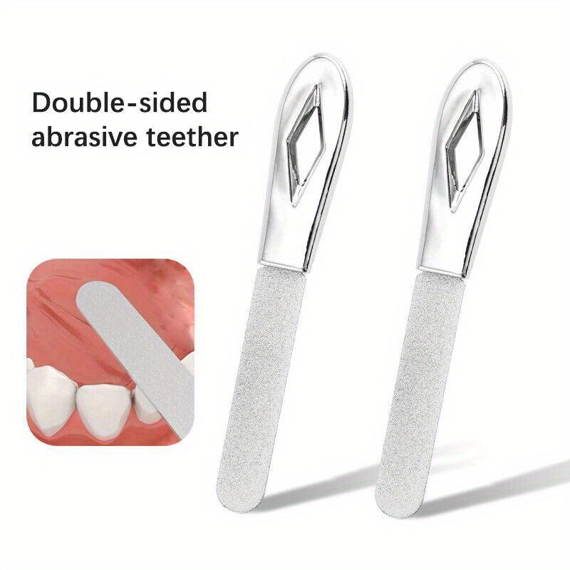 

Premium Stainless Steel Teeth File - Dual-sided Sanding Rod For Perfect Alignment, Rust-resistant & Washable Oral Care Tool