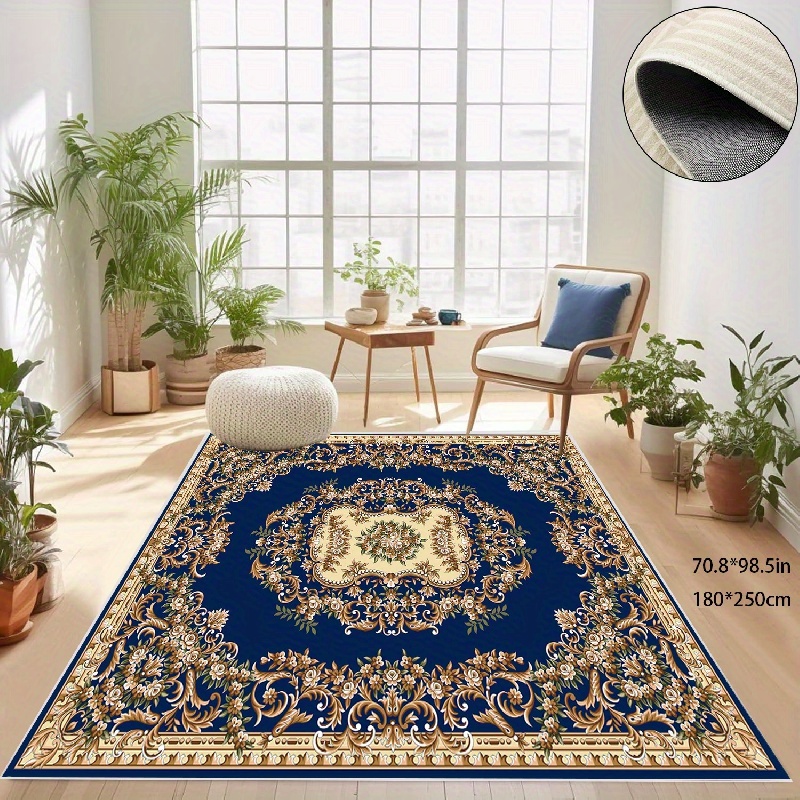 

Area Rug - Low-pile Machine Washable Rug Vintage Rug Non-slip, Non-shedding Indoor Floor Rugs For Living Room Bedroom Kitchen Laundry Home Office Carpet