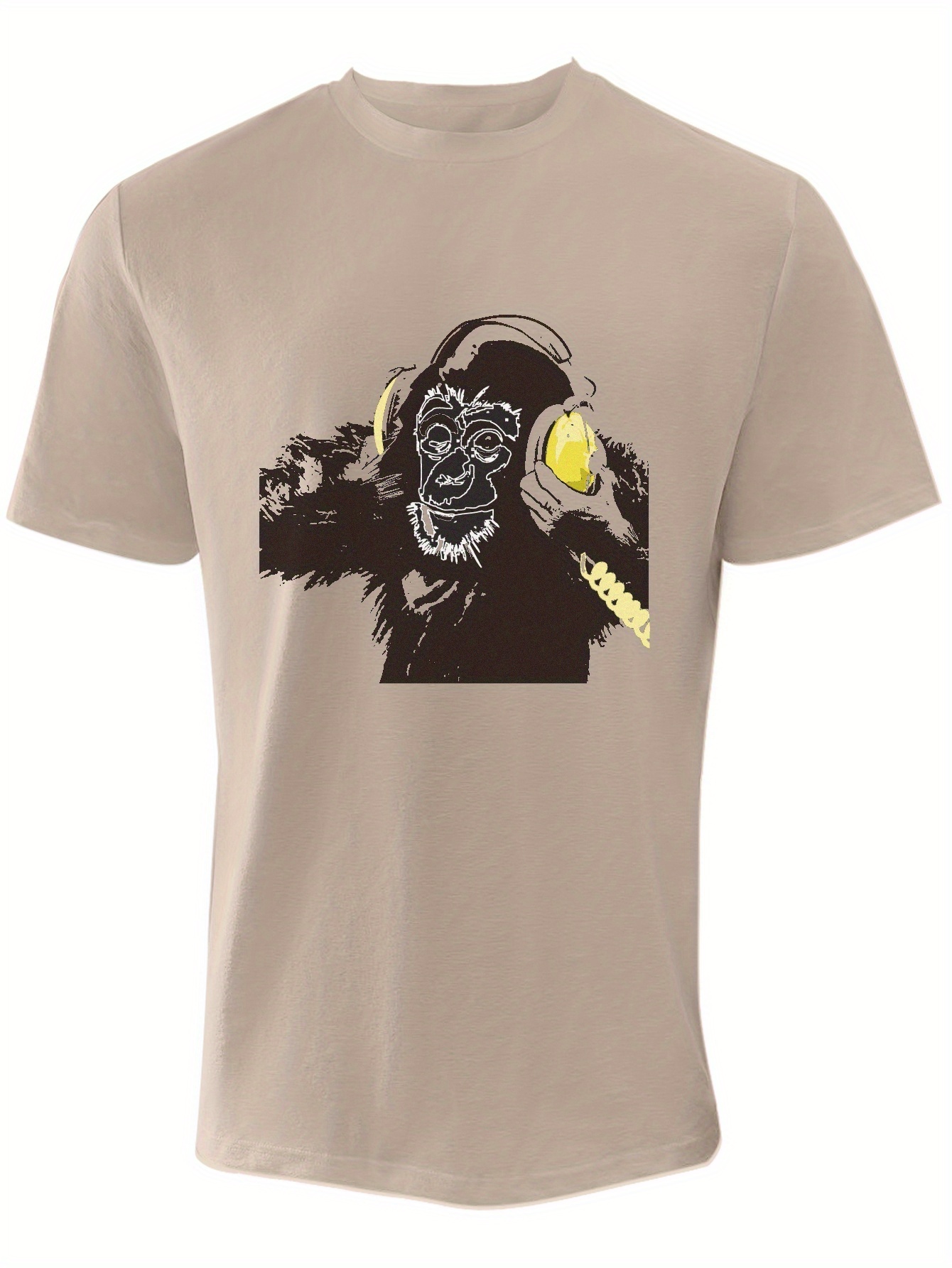 Plus Size Mens Gorilla Graphic Print T Shirt Casual Short Temu Ireland