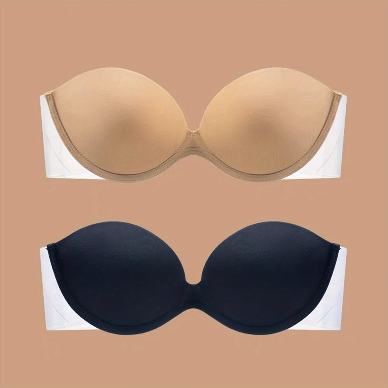 Women Invisible Push Up Bra Self-Adhesive Silicone Sticky Tube Top  Strapless Reusable Seamless Bralette