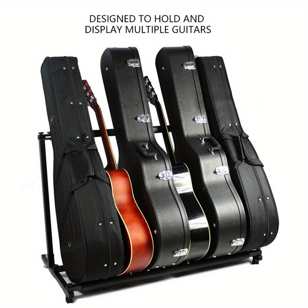 

Black Guitar Display Stand Foldable Guitar Rack, Multiple Guitar Display Case Eid Al-adha Mubarak