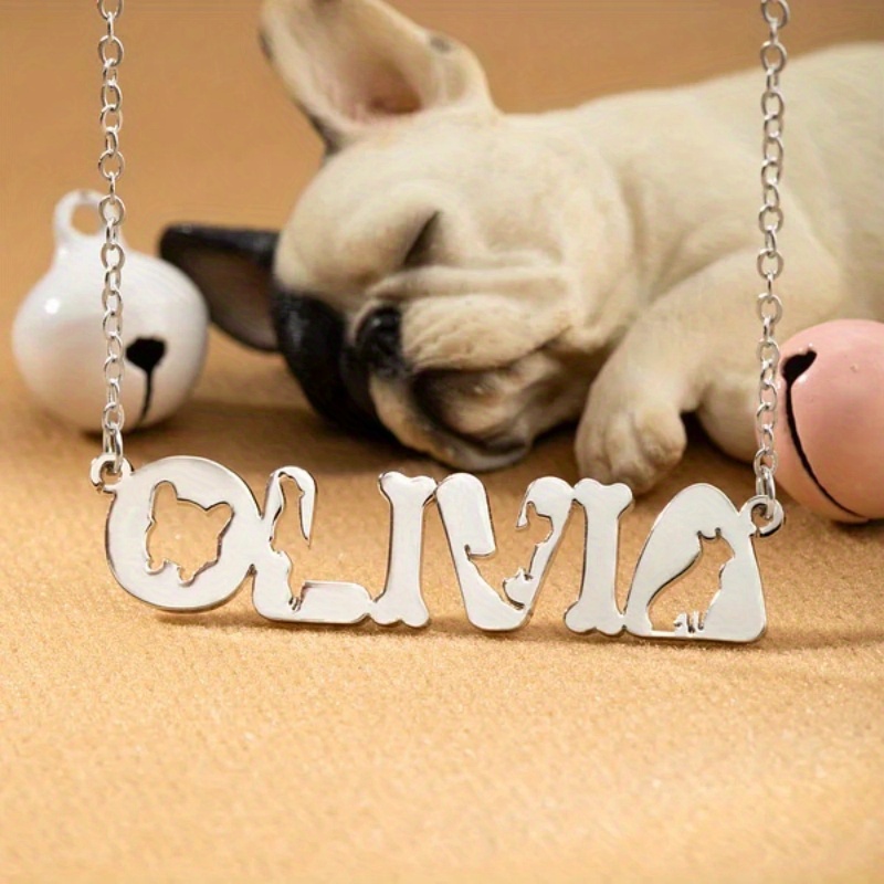 1pc personalized golden name necklace french Temu