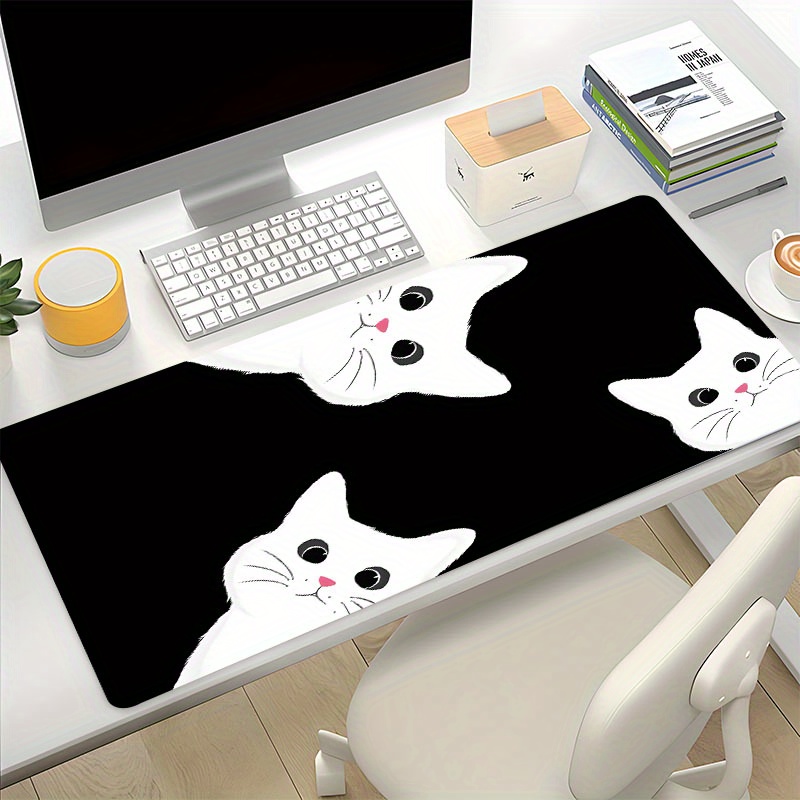  Cat Fishing Large Gaming Mouse Pad for Desk,XL Big