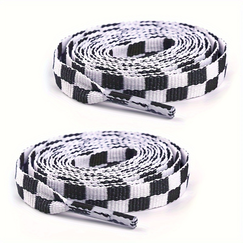 

Black & White Checkered Shoelaces - , Lightweight Polyester For Sneakers, Skateboards & Casual Footwear, Checkered Shoes, Sports Shoes, Skateboarding, Replacement Shoelaces