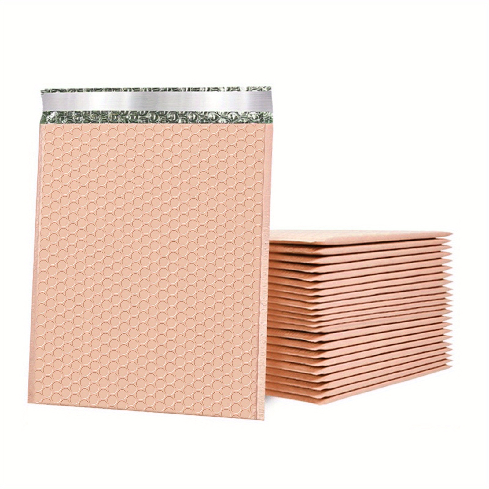 

20pcs Peachpuff Bubble Mailers, 6x9in/8x11in/10x14in Shipping Mailers, Plastic Shipping Bags With Self Sealing Strips, Mailers For Boutique, Cosmetics, And Clothing