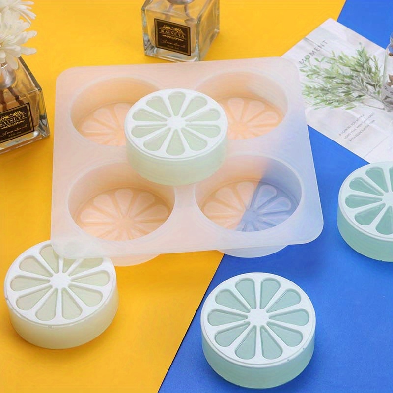 

1pc Handmade Soap Crystal Epoxy Mold Soap Silicone Mold Lemon Shape Mold