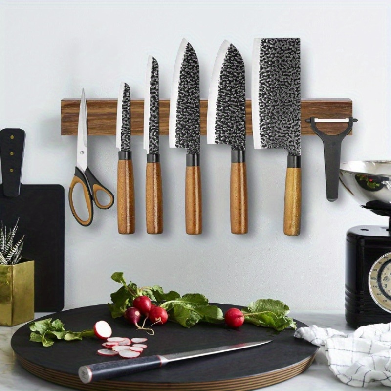 1pc, Magnetic Knife Holder For Wall, Magnetic Knife Strip, Powerful Wooden  Magnet Knife Rack For Kitchen Knives, Magnetic Knife Bar, Creative Magnetic