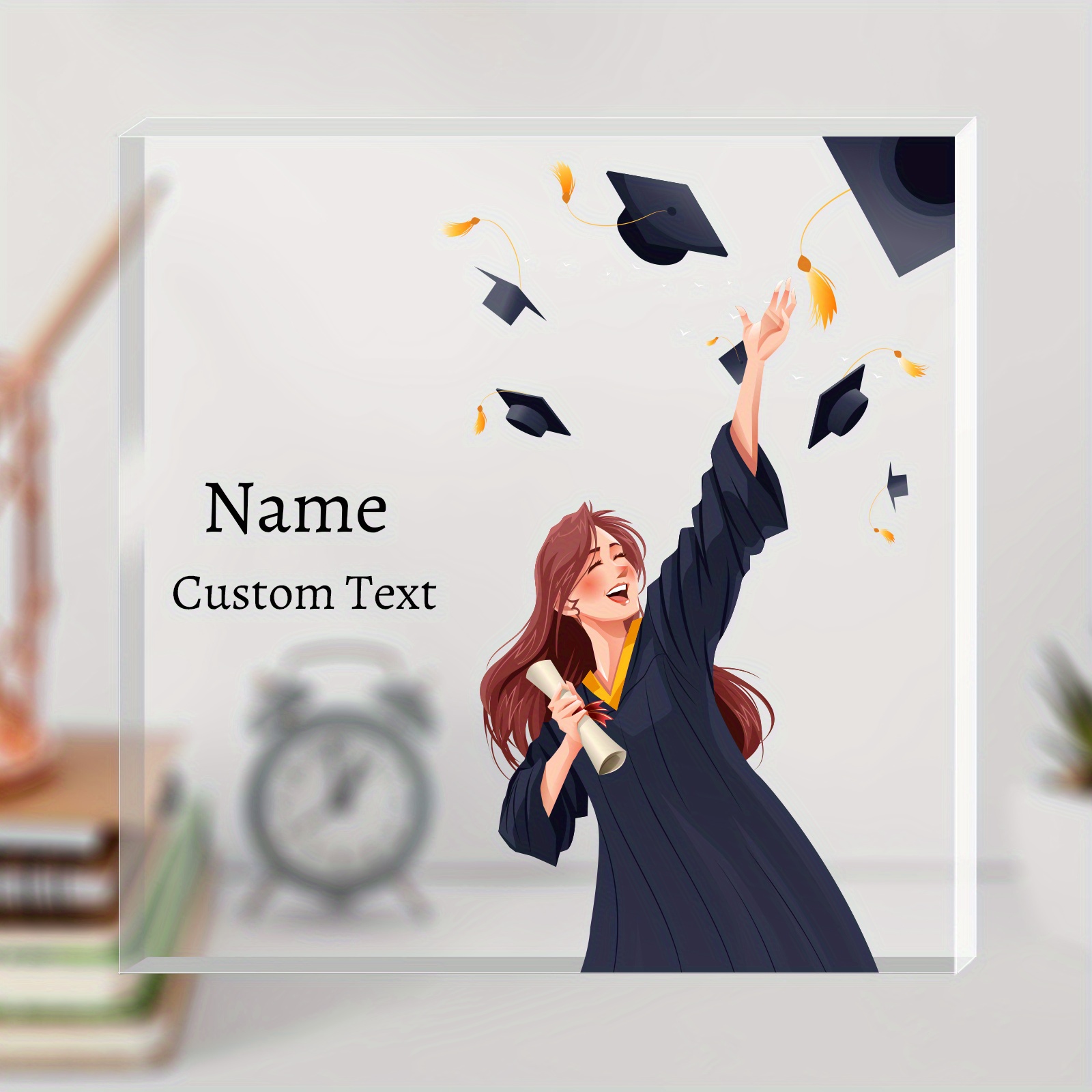 

1pc, Personalized Graduation Gifts For Son Daughter From Parents, Custom Graduate Gift, Graduation Acrylic Sign Plaque Office Desk, Graduation Gifts For Men Women, Inspirational Gifts, Class Of 2024
