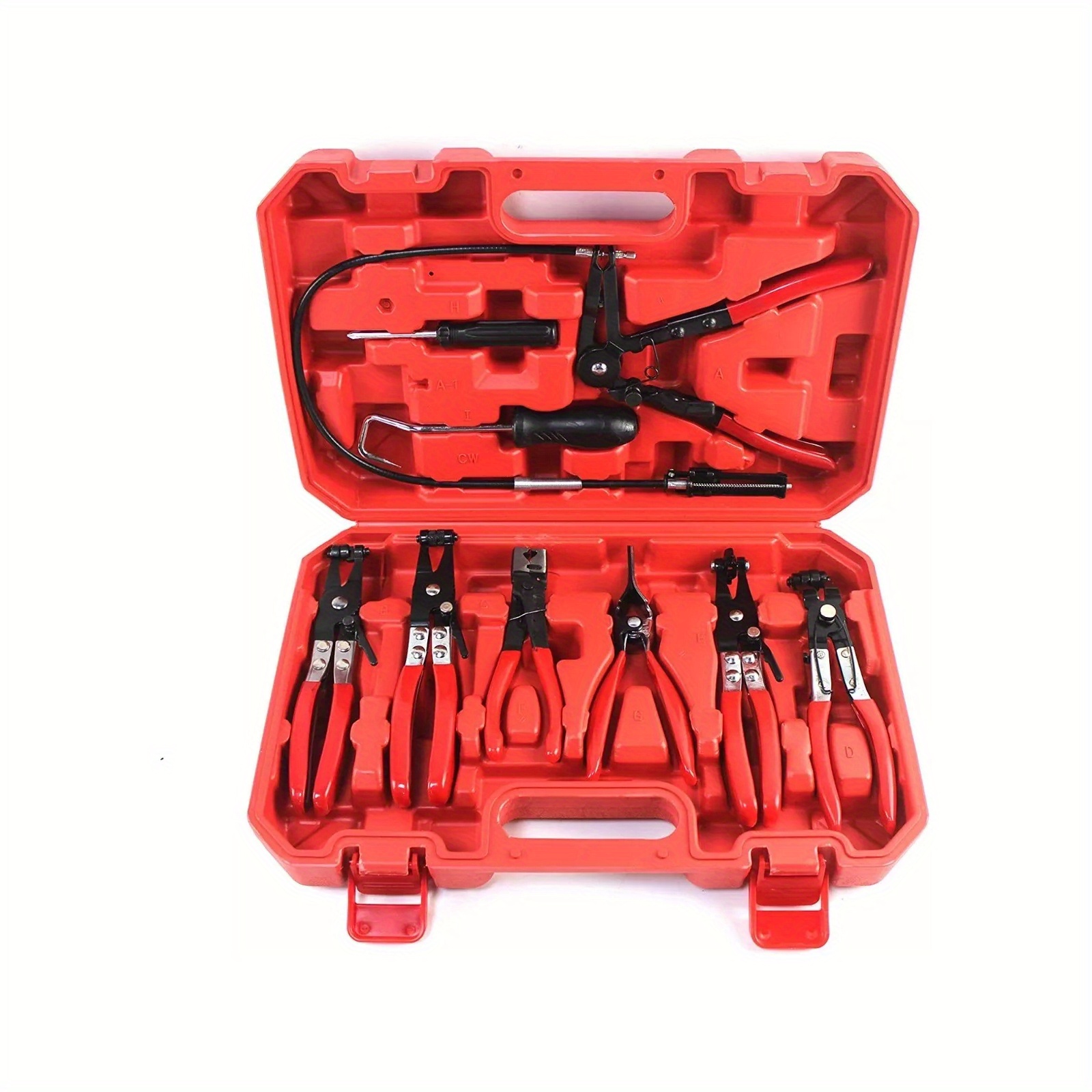 

9pcs Wire Long Reach Hose Clamp Pliers Set Fuel Oil Water Hose Tools, Pipe Bundle Clamp, Hose Clamp, Oil Pipe Clamp