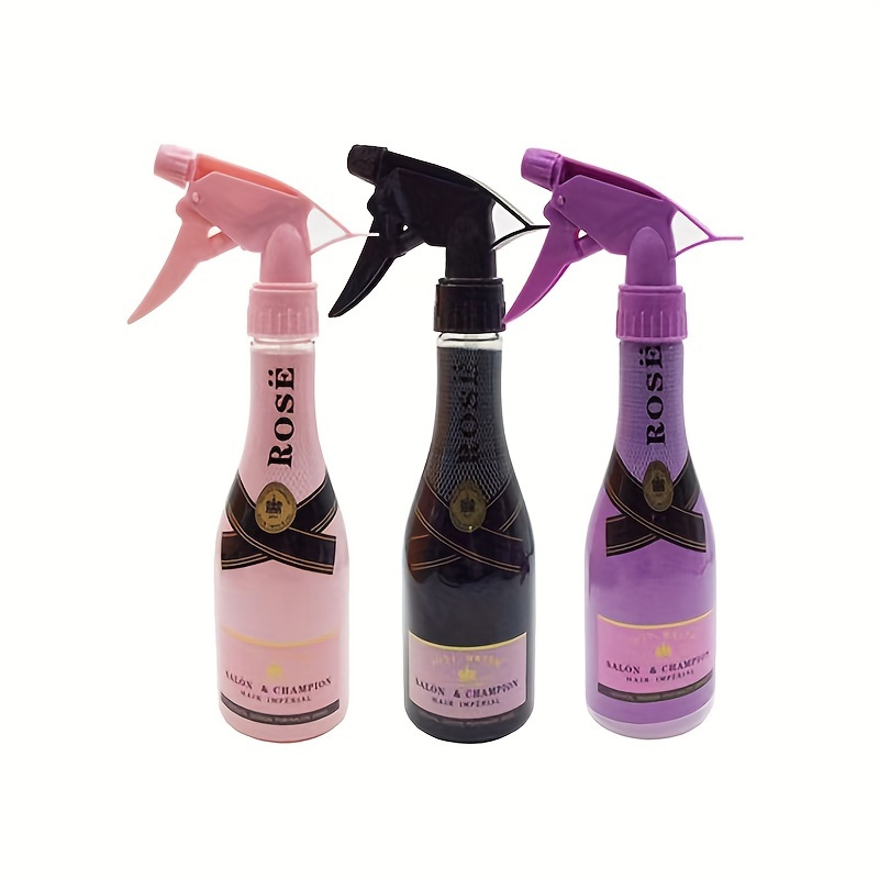 

1pcs 280ml Creative Champagne Design Empty Plastic Spray Bottle Refillable Bottle For Hairdressing Home Cleaning