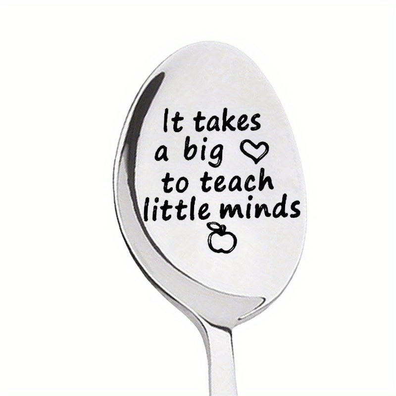 Stainless Steel Coffee Spoon, Teacher Teaspoon, Student Thanks, Teacher's Day Engraving Spoon