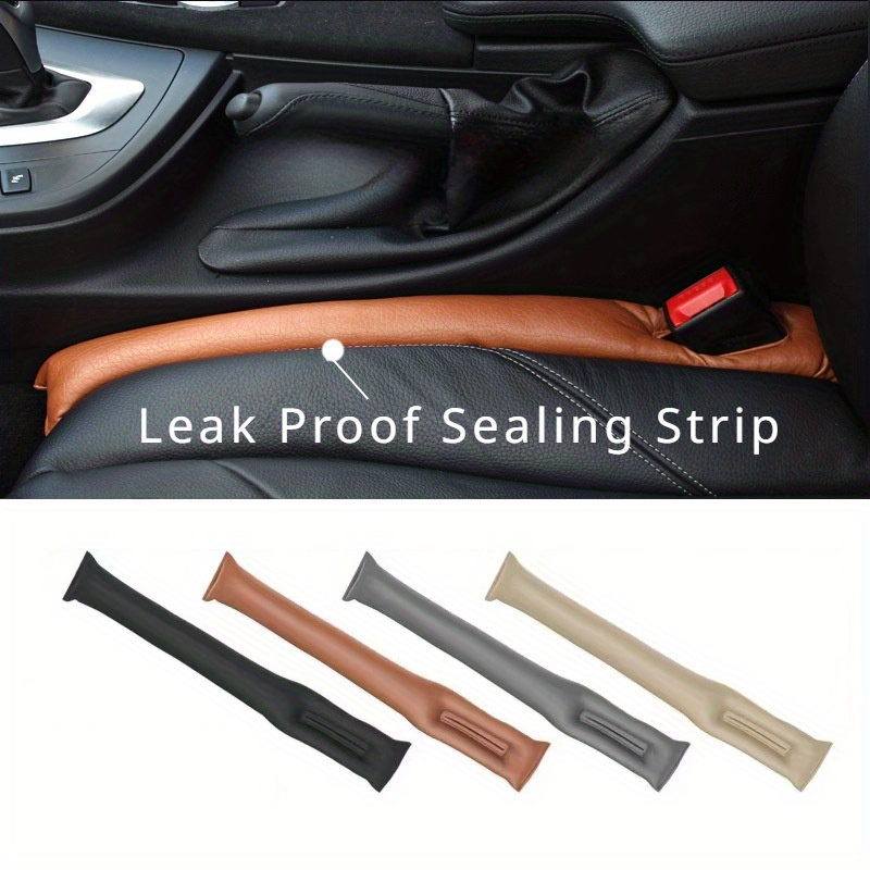 

2pcs Car Leather Coat Cotton-filled Anti-leak Strip Car Seat Gap Stopper Prevents Items From Falling
