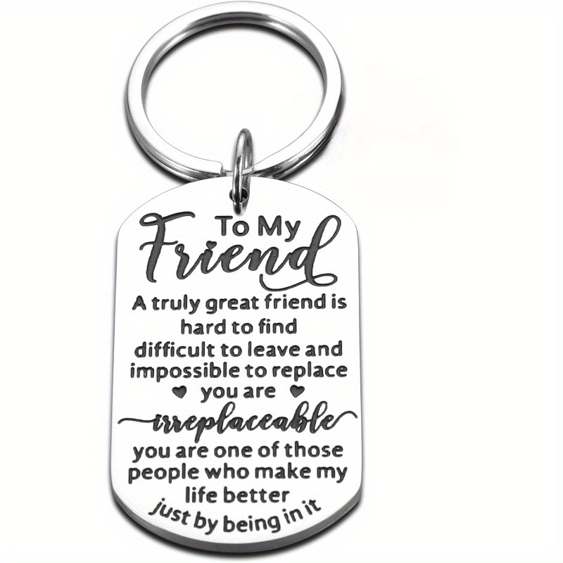 

Custom Stainless Steel Keychain - Perfect Gift For Birthday And Graduation, Laser Engraved Love And Gratitude