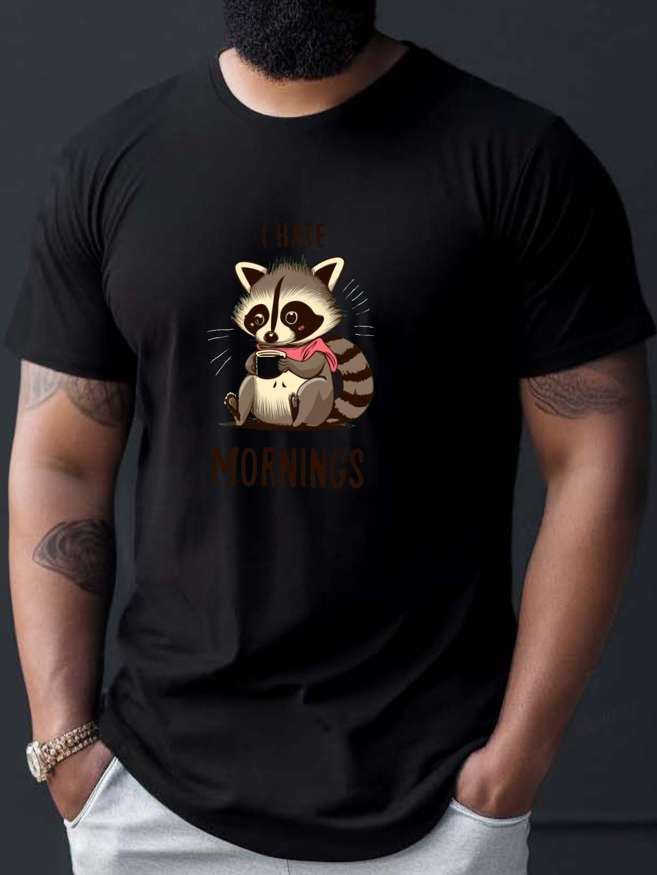 eyeye★大人気 RACCOON GRAPHIC T-SHIRT Amazon.com: I Identify As A Raccoon Dark Circles Around The
