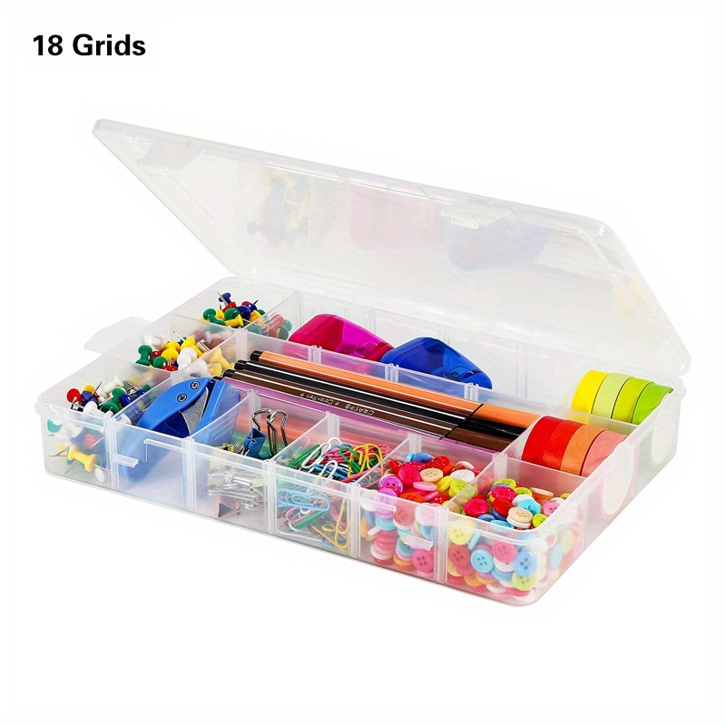 Rectangular Plastic Boxes With Adjustable Dividers Practical - Temu