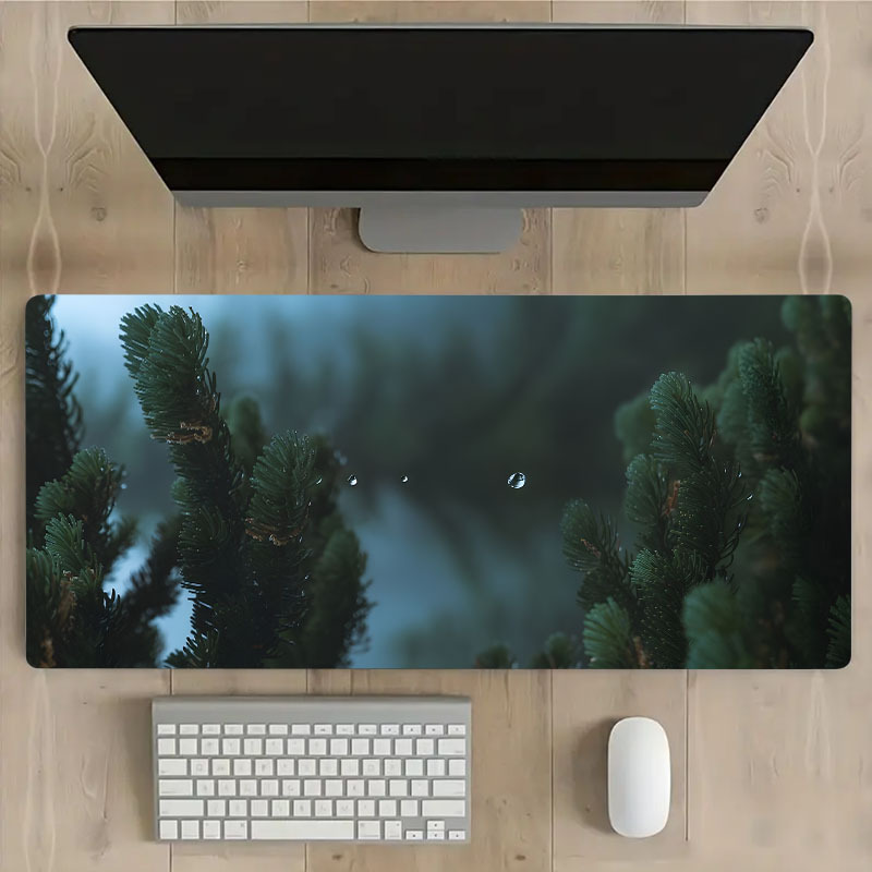 Mouse Pad - Forest Pine Tree Forest Park Tall Tree Wood Leaves　並行輸入品 Green Forest Pine Fog Mountain Tree XXL XL Large Gaming Mouse Pad for Desk,  Non-Slip Long Extended Keyboard Pads Mousepad Rubber Table Mat 31.5 X 11.8