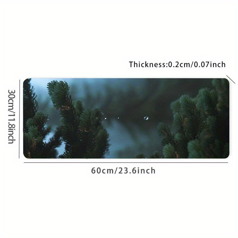 Mouse Pad - Forest Pine Tree Forest Park Tall Tree Wood Leaves　並行輸入品 Green Forest Pine Fog Mountain Tree XXL XL Large Gaming Mouse Pad for Desk,  Non-Slip Long Extended Keyboard Pads Mousepad Rubber Table Mat 31.5 X 11.8