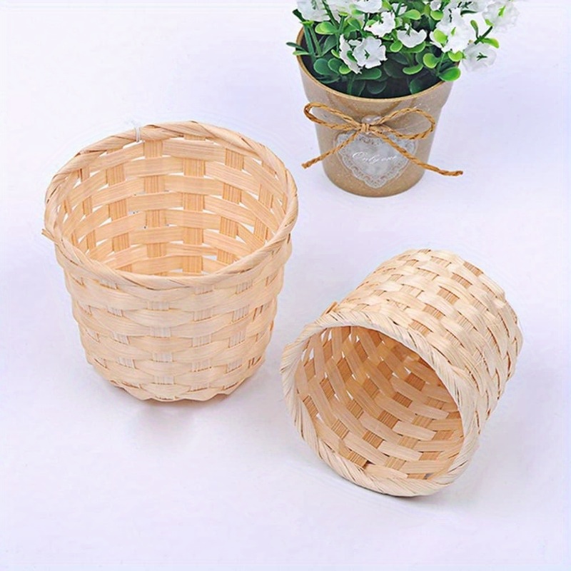  Cabilock 4pcs Pack Fish Basket Basket Woven Knapsack  Chinoiserie Decor Baskets for Storage Baskets Flower Pot Decorations  Snowflake Weaving Hyacinth Child To Weave : Home & Kitchen
