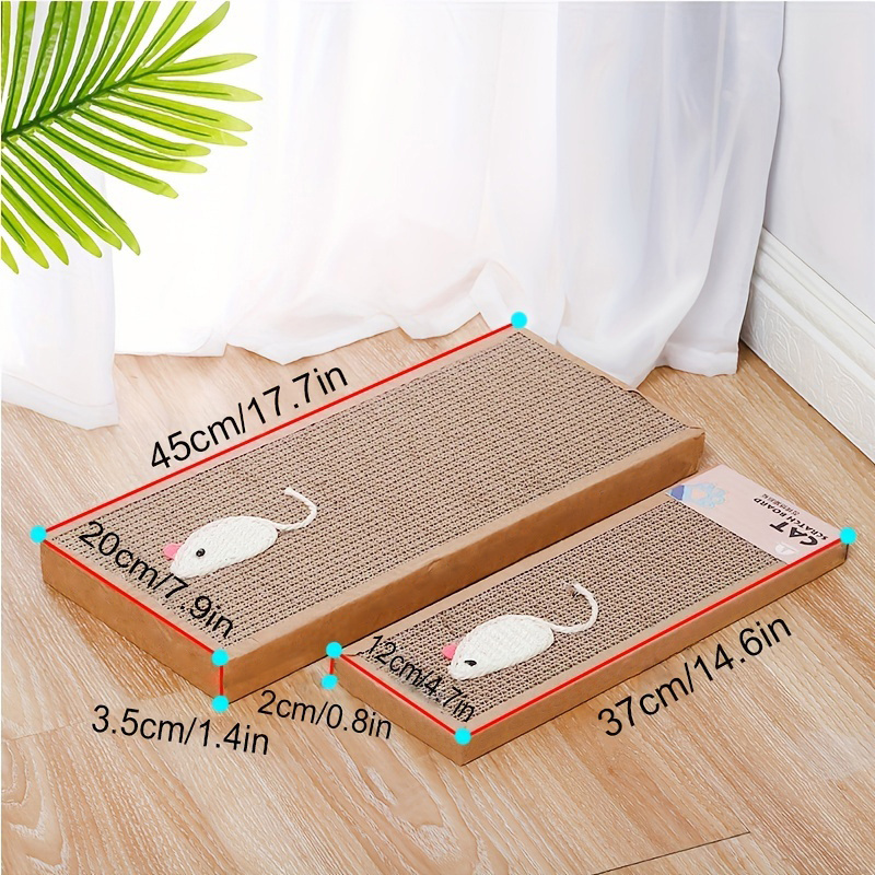 TEMU Scratcher Pad Cat Toy - Durable Scratching Board For Indoor Play And Claw Maintenance