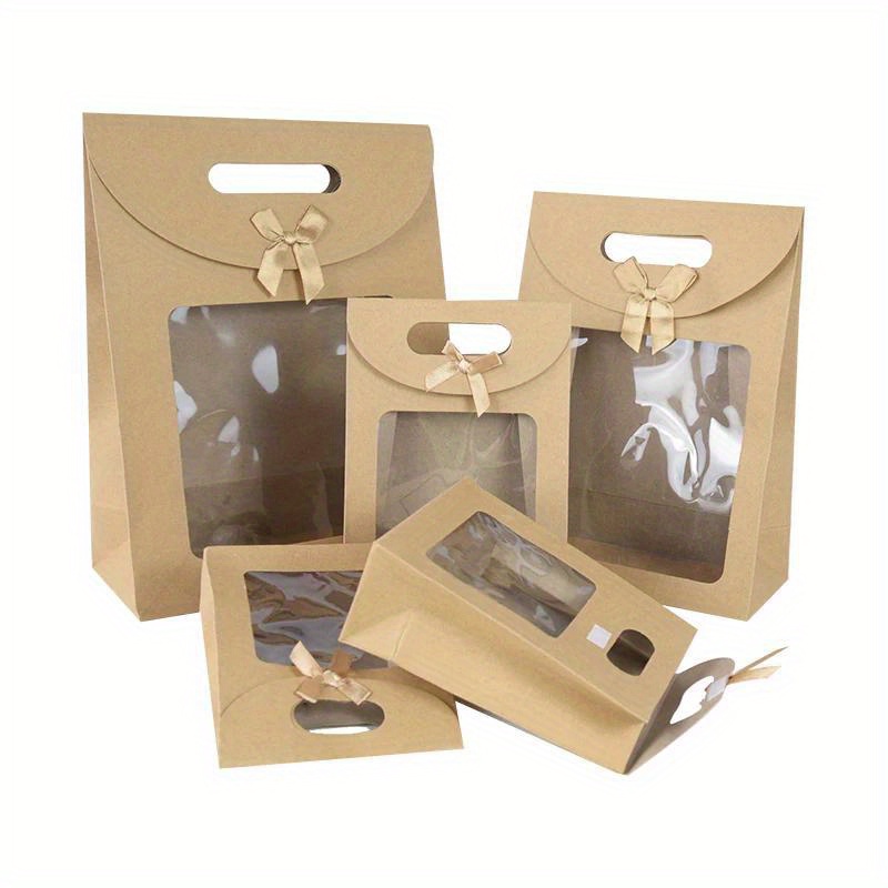 Kraft Paper Transparent Window Boxes Gift Packaging Box - Temu Canada