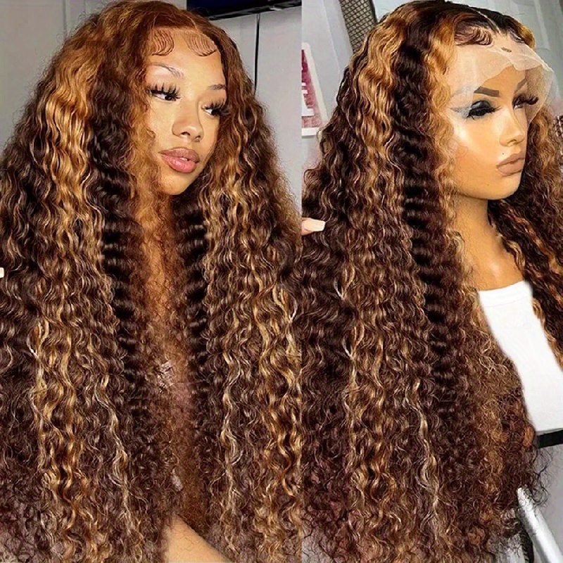 Hd Curly Highlight Deep Wave Ready Wear Ombre 13x6 Lace Temu