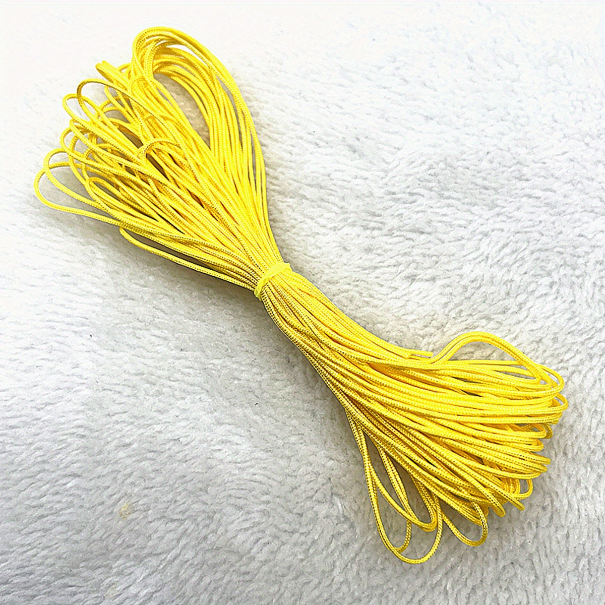 1 Roll Nylon Beading Thread Knotting Cord 0.6mm 50 Yards Braided Nylon  Crafting Satin String, Yellow 