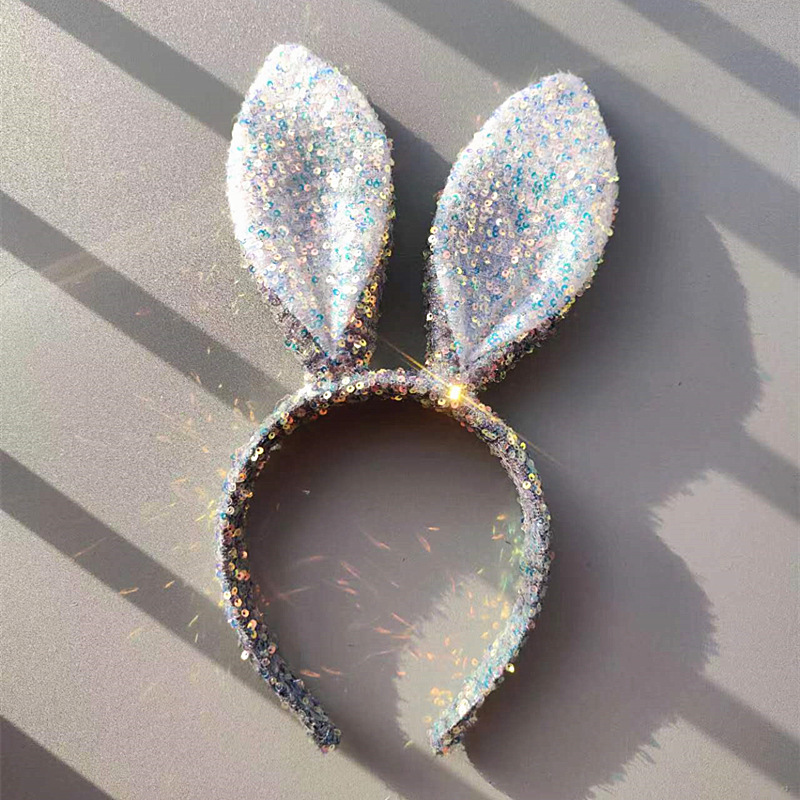 Rabbit Ears Headband Light Bunny Ears Hairband Christmas - Temu