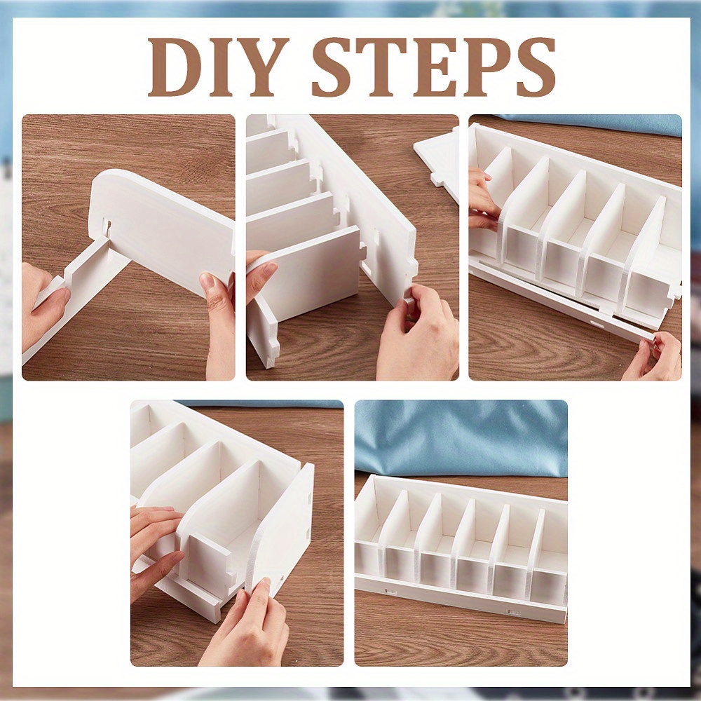 4/8 Grids Clear Acrylic Organizer Underwear Socks Drawer Storage Box Cosmetic Makeup Divided Closet Organizer Storage Case