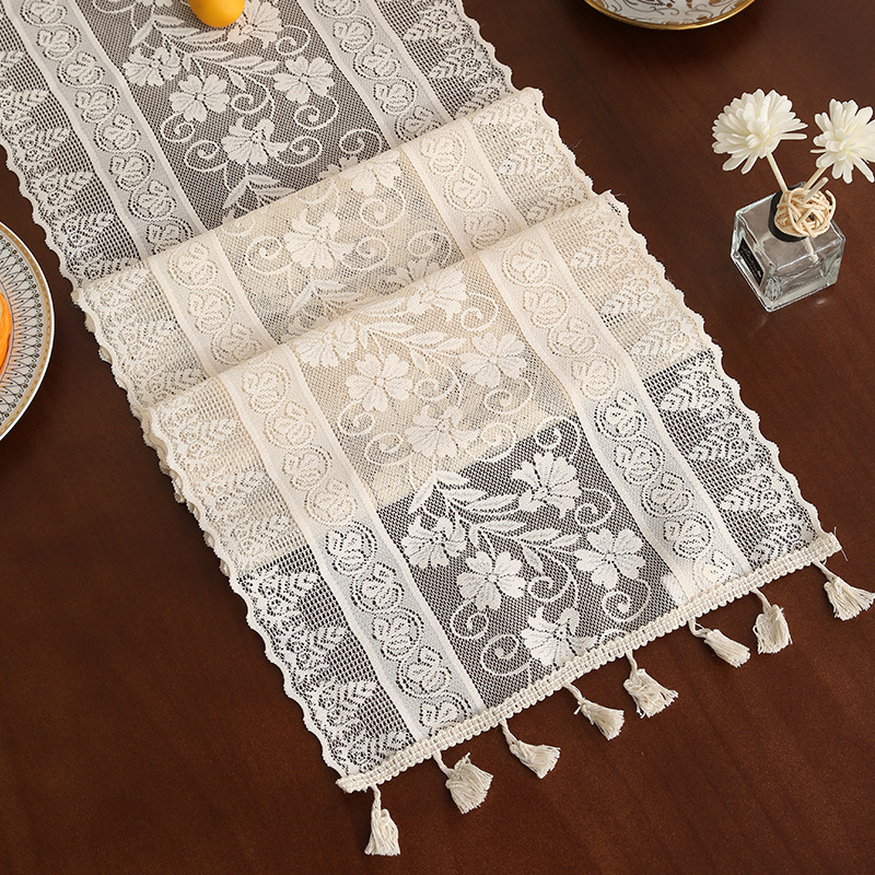 

1pc, Table Runner For Home Decor, Long Farmhouse Table Runner For Boho Dining Bedroom Decor Rustic Bridal Shower