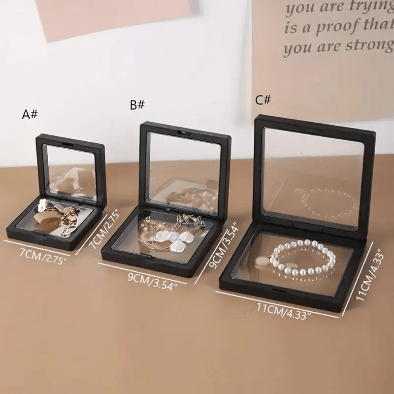 Transparent Pe Film Floating Box Jewelry Box Challenge Coin - Temu