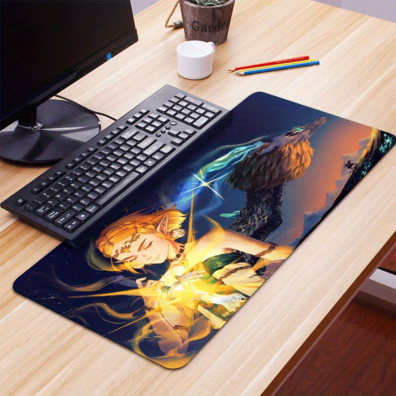 

Anime Cartoon Patterns Large Gaming Mouse Pad E-sports Office Desk Mat Keyboard Pad Natural Rubber Non-slip Computer Mouse Mat 35.4x15.7inch Suitable For Home Office Games As Gift For Boys Girls