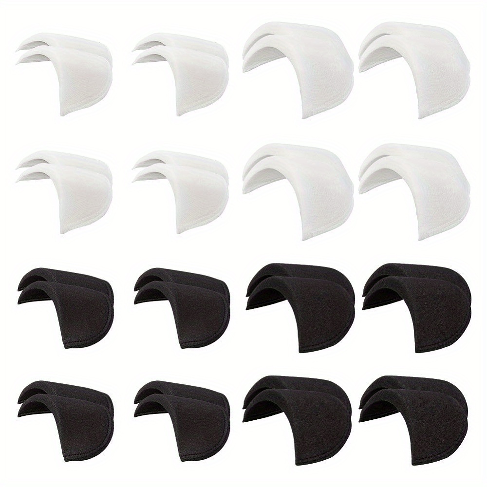 16-pair Sew-on Shoulder Pads Set - 4 Styles, Soft Sponge Filling For Blazers, Coats, Jackets & Dresses - Mixed Colors, Garment Accessories, Sewing Set