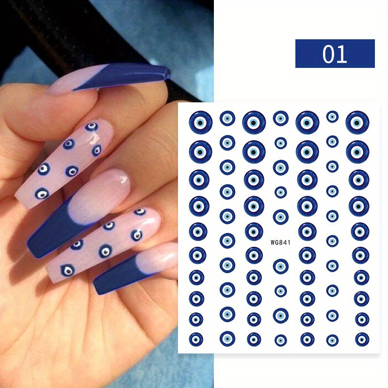 1pc 3d Nail Art Stickers Featuring An Evil